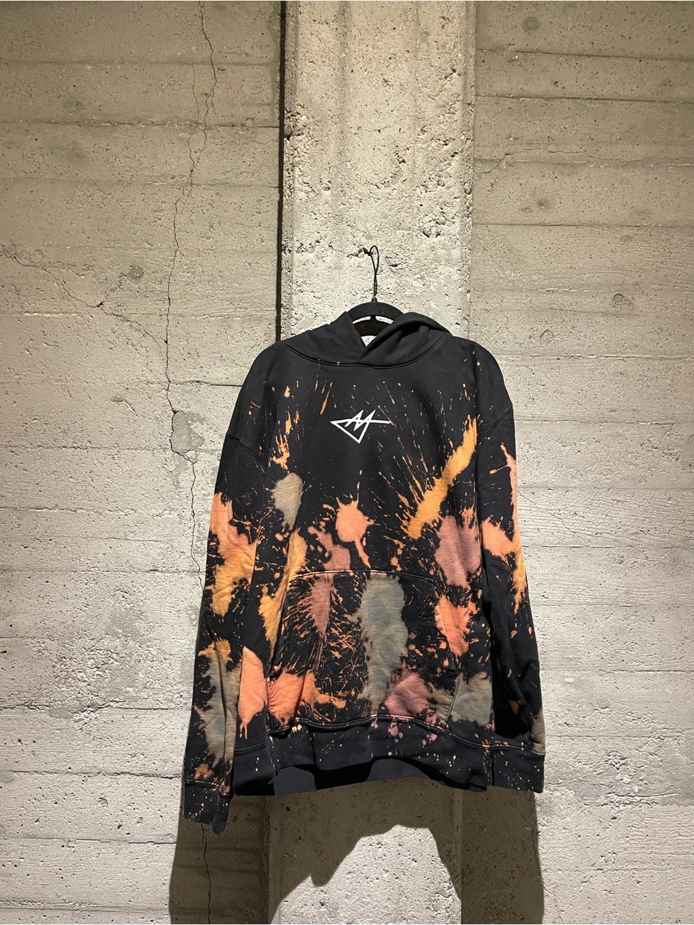 Mason Jones Black Tie-Dye Paint-Splash Hoodie NWOT 🏷️ SIZE: XL MSRP: $129